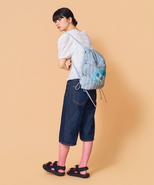 Casselini(キャセリーニ)の「Casselini(キャセリーニ)レースチューリップナップサック(バックパック/リュック・レディース・ピンク/グレー/アイボリー・FREE)」の16枚目の写真