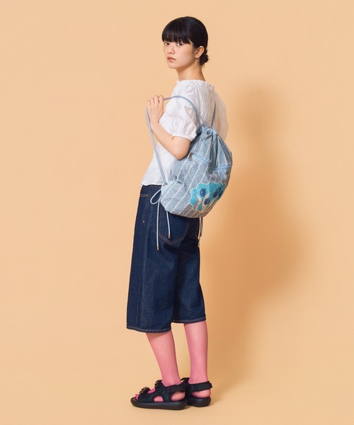 Casselini(キャセリーニ)の「Casselini(キャセリーニ)レースチューリップナップサック(バックパック/リュック・レディース・ピンク/グレー/アイボリー・FREE)」の18枚目の写真