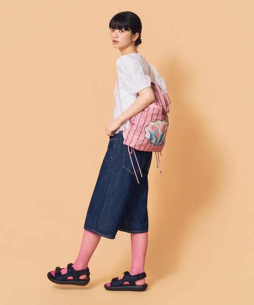 Casselini(キャセリーニ)の「Casselini(キャセリーニ)レースチューリップナップサック(バックパック/リュック・レディース・ピンク/グレー/アイボリー・FREE)」の22枚目の写真
