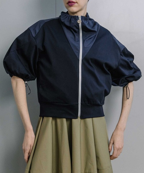 MARECHAL TERRE（マルシャルテル）の「【UVカット/接触冷感/吸水速乾/防シワ】ライトブルゾン（ブルゾン・レディース・ブラック/オフホワイト/チャコールグレー/ネイビー・MEDIUM）」の4枚目の写真