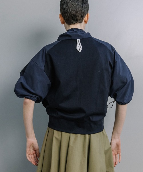 MARECHAL TERRE（マルシャルテル）の「【UVカット/接触冷感/吸水速乾/防シワ】ライトブルゾン（ブルゾン・レディース・ブラック/オフホワイト/チャコールグレー/ネイビー・MEDIUM）」の6枚目の写真