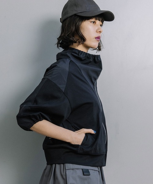 MARECHAL TERRE（マルシャルテル）の「【UVカット/接触冷感/吸水速乾/防シワ】ライトブルゾン（ブルゾン・レディース・ブラック/オフホワイト/チャコールグレー/ネイビー・MEDIUM）」の20枚目の写真