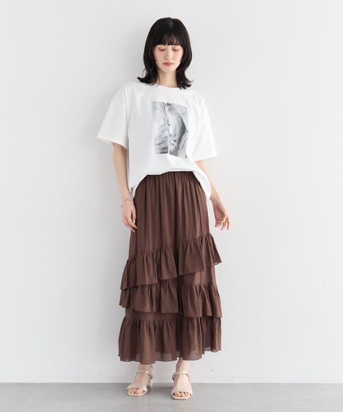YECCA VECCA(イェッカヴェッカ)の「【UVカット】フォトプリントTee(Tシャツ/カットソー・レディース・ブラック/オフホワイト・FREE)」の16枚目の写真
