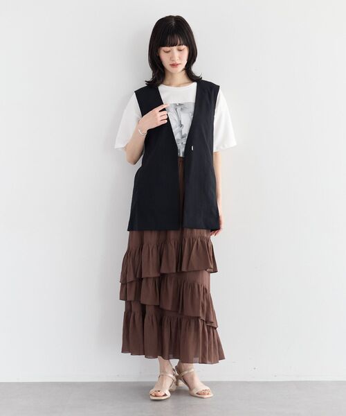YECCA VECCA(イェッカヴェッカ)の「【UVカット】フォトプリントTee(Tシャツ/カットソー・レディース・ブラック/オフホワイト・FREE)」の20枚目の写真