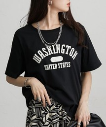 【接触冷感・吸水速乾】　カレッジロゴデザイン半袖Ｔシャツ　［Soiunique］