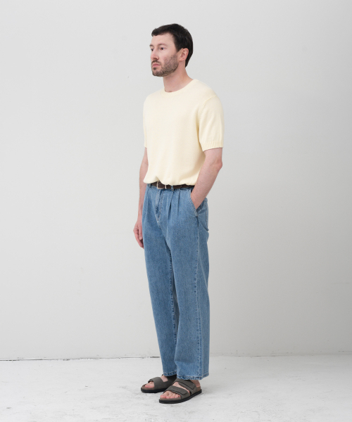 MANNERGRAM(マナーグラム)の「ソフトコットン100 3PLY ラウンド 半袖ニット アイボリー(ニット/セーター・メンズ・その他・LARGE/X-LARGE)」の3枚目の写真