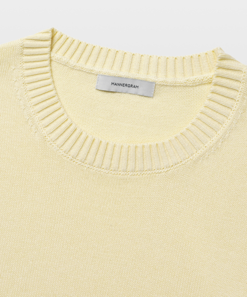 MANNERGRAM(マナーグラム)の「ソフトコットン100 3PLY ラウンド 半袖ニット アイボリー(ニット/セーター・メンズ・その他・LARGE/X-LARGE)」の7枚目の写真