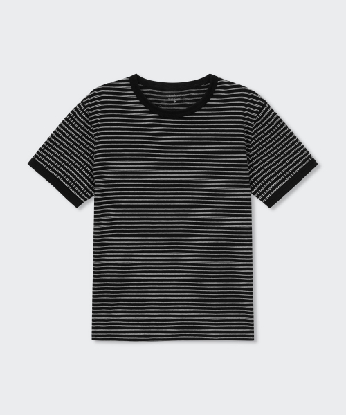 MUSINSA STANDARD（ムシンサスタンダード）の「ダブルストライプリンガーTシャツ[ブラック/アイボリー]（Tシャツ/カットソー・メンズ・その他・3XL/SMALL/MEDIUM/LARGE/X-LARGE/2XL）」の5枚目の写真