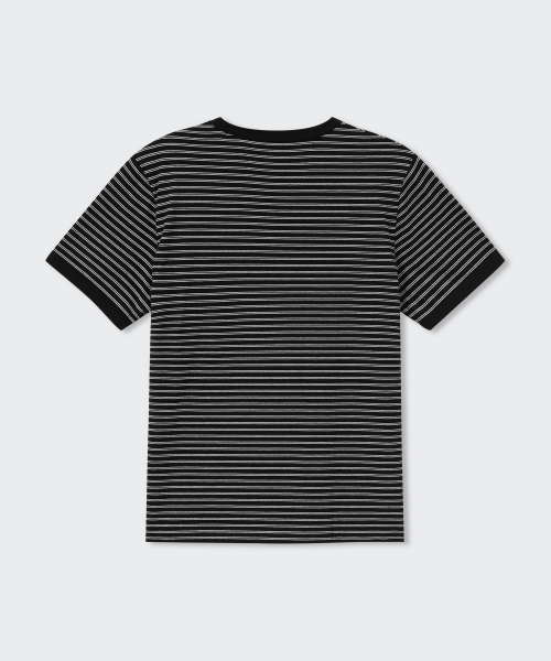 MUSINSA STANDARD（ムシンサスタンダード）の「ダブルストライプリンガーTシャツ[ブラック/アイボリー]（Tシャツ/カットソー・メンズ・その他・3XL/SMALL/MEDIUM/LARGE/X-LARGE/2XL）」の6枚目の写真