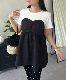 ジャガードビスチェドッキングTシャツ