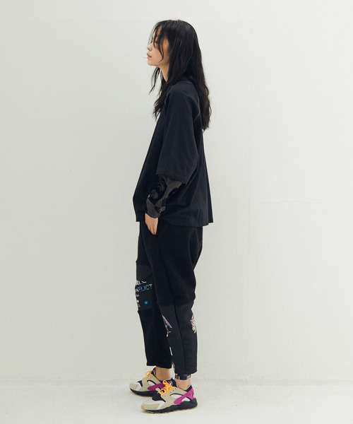 STOF(ストフ)の「Anarchy/Flocky Layer Tee(Tシャツ/カットソー・メンズ・ブラック/ホワイト・M/S)」の6枚目の写真