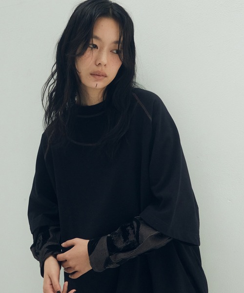 STOF(ストフ)の「Anarchy/Flocky Layer Tee(Tシャツ/カットソー・メンズ・ブラック/ホワイト・M/S)」の3枚目の写真