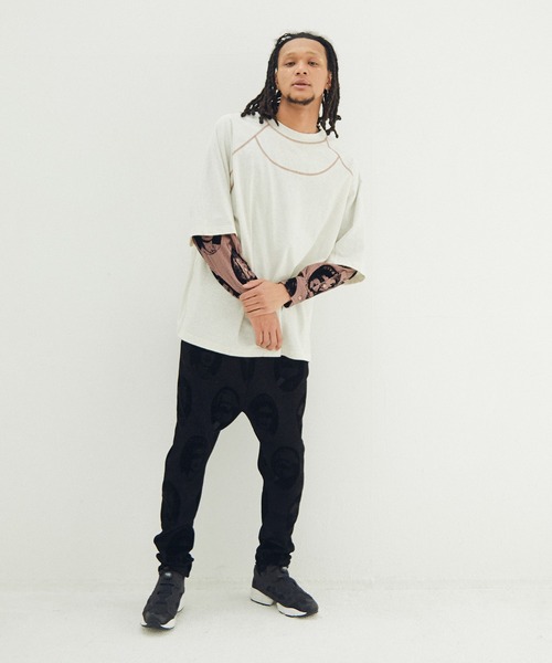 STOF(ストフ)の「Anarchy/Flocky Layer Tee(Tシャツ/カットソー・メンズ・ブラック/ホワイト・M/S)」の7枚目の写真