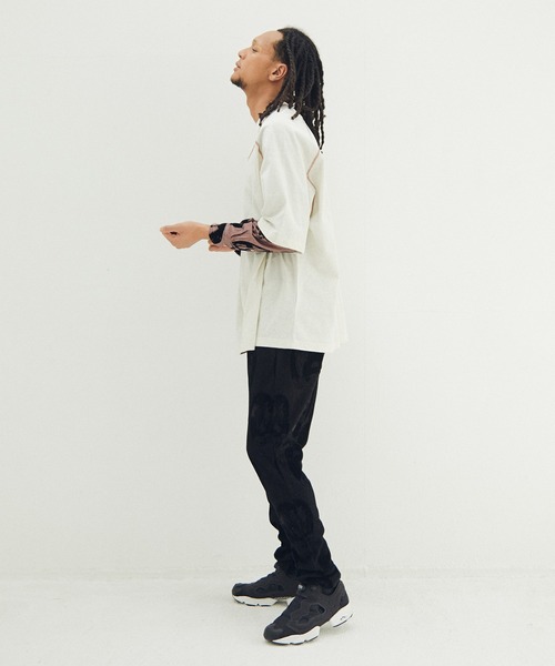 STOF(ストフ)の「Anarchy/Flocky Layer Tee(Tシャツ/カットソー・メンズ・ブラック/ホワイト・M/S)」の8枚目の写真