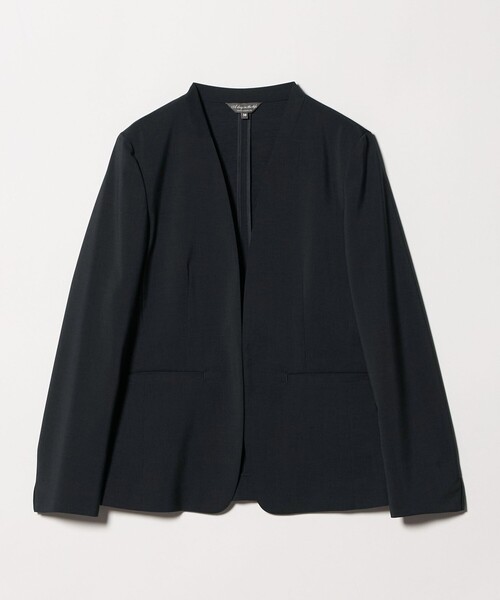 A DAY IN THE LIFE UNITED ARROWS(アデイインザライフユナイテッドアローズ)の「ライトツイル Vネックジャケット ‐セットアップ対応・マシンウォッシャブル‐<A DAY IN THE LIFE>(ノーカラージャケット・レディース・ネイビー/ダークグレー/ライトブルー・36/40/38)」の15枚目の写真