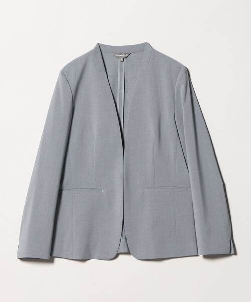 A DAY IN THE LIFE UNITED ARROWS(アデイインザライフユナイテッドアローズ)の「ライトツイル Vネックジャケット ‐セットアップ対応・マシンウォッシャブル‐<A DAY IN THE LIFE>(ノーカラージャケット・レディース・ネイビー/ダークグレー/ライトブルー・36/40/38)」の11枚目の写真