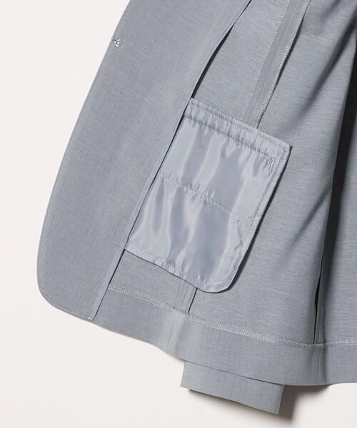 A DAY IN THE LIFE UNITED ARROWS(アデイインザライフユナイテッドアローズ)の「ライトツイル Vネックジャケット ‐セットアップ対応・マシンウォッシャブル‐<A DAY IN THE LIFE>(ノーカラージャケット・レディース・ネイビー/ダークグレー/ライトブルー・36/40/38)」の9枚目の写真