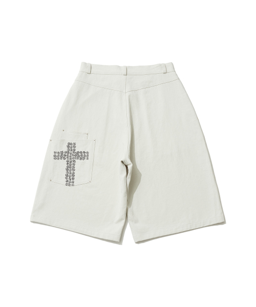 ITZAVIBE(イッザバイブ)の「CROSS POCKET BERMUDA PANTS - LIGHT GRAY(その他パンツ・レディース・その他・MEDIUM/LARGE)」の5枚目の写真