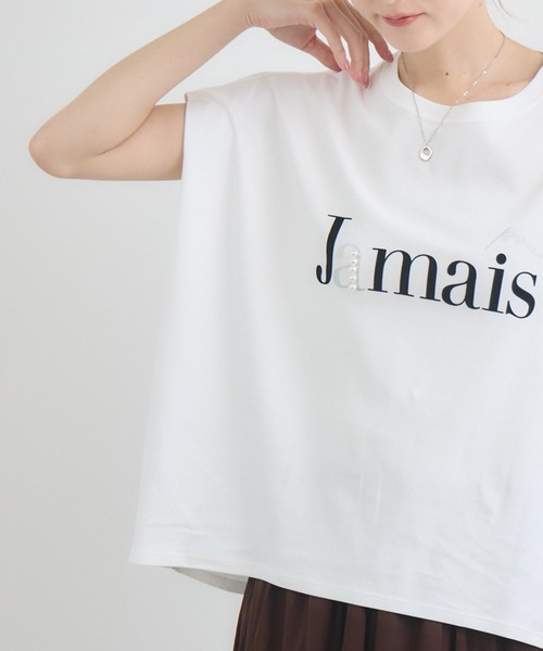 KATHARINE ROSS(キャサリンロス)の「【綿100%】JamaisフレンチTシャツ(Tシャツ/カットソー・レディース・ネイビー/チャコールグレー/オフホワイト・FREE)」の7枚目の写真