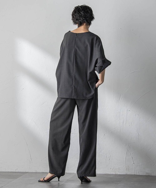 MAYSON GREY(メイソングレイ)の「【一瞬で楽とキレイを叶える】タンブラーブッチャーイージーワイドパンツ≪セットアップ対応≫(その他パンツ・レディース・ブラック/ブラウン/ベージュ/イエロー・M)」の12枚目の写真