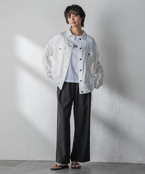 MAYSON GREY(メイソングレイ)の「【一瞬で楽とキレイを叶える】タンブラーブッチャーイージーワイドパンツ≪セットアップ対応≫(その他パンツ・レディース・ブラック/ブラウン/ベージュ/イエロー・M)」の14枚目の写真