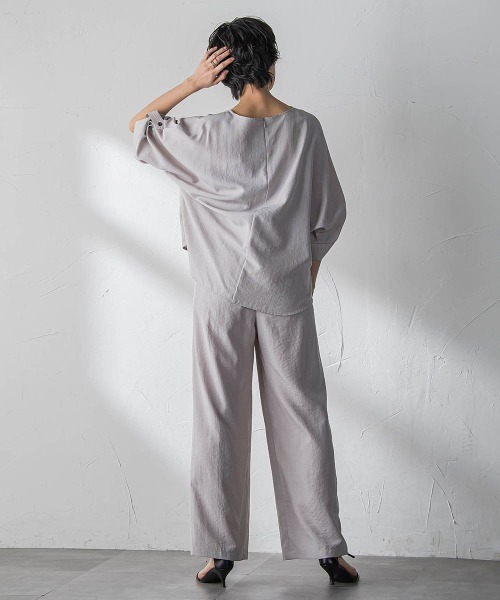 MAYSON GREY(メイソングレイ)の「【一瞬で楽とキレイを叶える】タンブラーブッチャーイージーワイドパンツ≪セットアップ対応≫(その他パンツ・レディース・ブラック/ブラウン/ベージュ/イエロー・M)」の19枚目の写真
