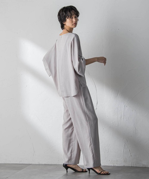 MAYSON GREY(メイソングレイ)の「【一瞬で楽とキレイを叶える】タンブラーブッチャーイージーワイドパンツ≪セットアップ対応≫(その他パンツ・レディース・ブラック/ブラウン/ベージュ/イエロー・M)」の20枚目の写真