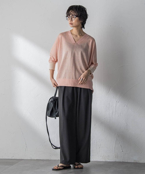 MAYSON GREY(メイソングレイ)の「【一瞬で楽とキレイを叶える】タンブラーブッチャーイージーワイドパンツ≪セットアップ対応≫(その他パンツ・レディース・ブラック/ブラウン/ベージュ/イエロー・M)」の16枚目の写真