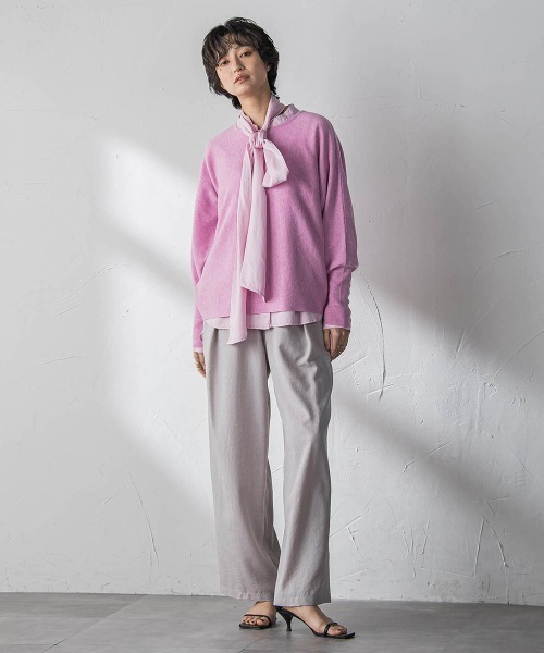 MAYSON GREY(メイソングレイ)の「【一瞬で楽とキレイを叶える】タンブラーブッチャーイージーワイドパンツ≪セットアップ対応≫(その他パンツ・レディース・ブラック/ブラウン/ベージュ/イエロー・M)」の22枚目の写真