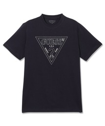 Guess | TRIANGLE Stitching Tee Tシャツ 半袖 ロゴTシャツ(Tシャツ/カットソー)