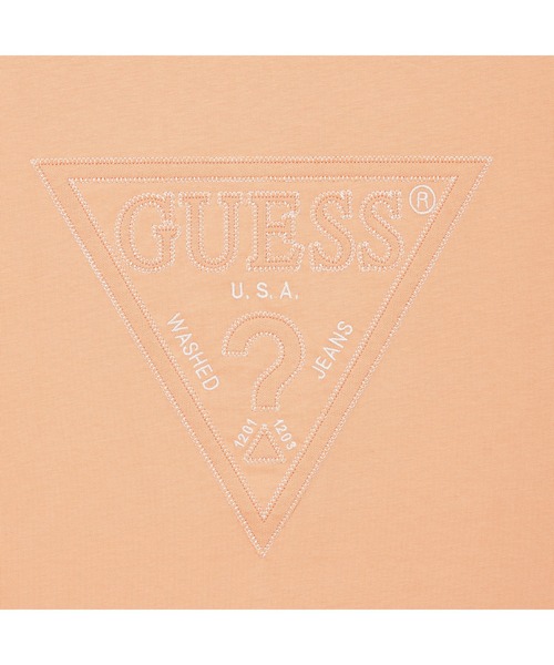 Guess(ゲス)の「TRIANGLE Stitching Tee Tシャツ 半袖 ロゴTシャツ(Tシャツ/カットソー・メンズ・ダークネイビー/オレンジ・SMALL/MEDIUM/LARGE/X-LARGE/XX-LARGE)」の8枚目の写真