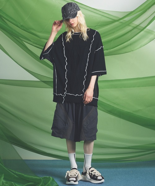 MAISON SPECIAL(メゾンスペシャル)の「《UNISEX》3D Pocket Curve Switching Prime-Wide One-tuck Shorts/3Dポケットカーブ切替プライムワイドワンタックショーツ【MAISON SPECIAL/メゾンスペシャル】(その他パンツ・メンズ・ブラック/サックスブルー・0/1/2)」の6枚目の写真