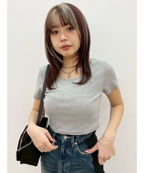 EVRIS(エヴリス)の「BASICシンプルショートTシャツ(Tシャツ/カットソー・レディース・イエロー/ピンク/ブラック/グレー/ホワイト・FREE)」の6枚目の写真