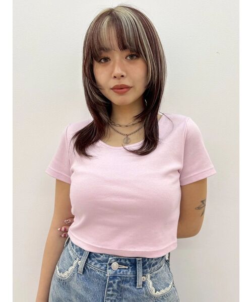 EVRIS(エヴリス)の「BASICシンプルショートTシャツ(Tシャツ/カットソー・レディース・イエロー/ピンク/ブラック/グレー/ホワイト・FREE)」の7枚目の写真