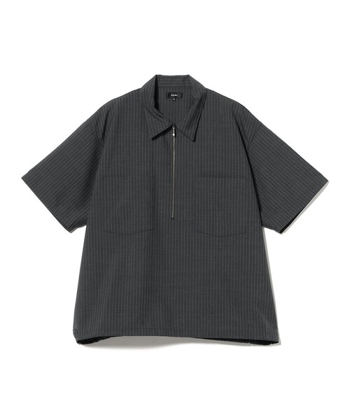 BEAMS(ビームス)の「TW ハーフジップ シャツ【ワイドフィット】(シャツ/ブラウス・メンズ・ネイビー/チャコールグレー・M/S/L/XL)」の3枚目の写真