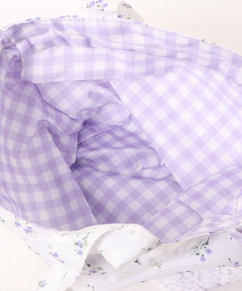TONE SELECT GOODS(トーンセレクトグッズ)の「Liaa/花柄 レース ミニ巾着 バッグ A18794(ハンドバッグ・レディース・ブルー/パープル・FREE)」の5枚目の写真