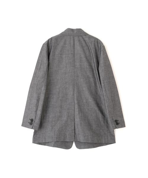 MARGARET HOWELL(マーガレットハウエル)の「COTTON RAMIE CHAMBRAY(テーラードジャケット・レディース・グレー/ブラウン・1/2)」の6枚目の写真