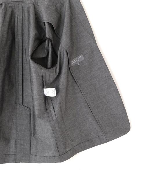 MARGARET HOWELL(マーガレットハウエル)の「COTTON RAMIE CHAMBRAY(テーラードジャケット・レディース・グレー/ブラウン・1/2)」の7枚目の写真
