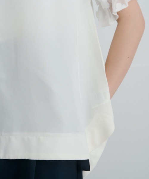 Neige(ネージュ)の「フローラルペタルショートスリーブブラウス(シャツ/ブラウス・レディース・ブラック/ホワイト・ONE SIZE)」の16枚目の写真