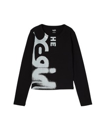 X-girl | HEAVY DISTRESSED LOGO L/S BABY TEE(Tシャツ/カットソー)