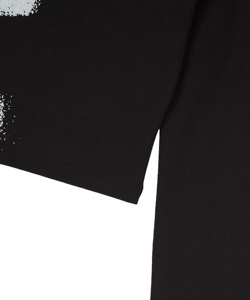 X-girl(エックスガール)の「HEAVY DISTRESSED LOGO L/S BABY TEE(Tシャツ/カットソー・レディース・ブラック/オリーブ/ブラウン・S/M)」の10枚目の写真