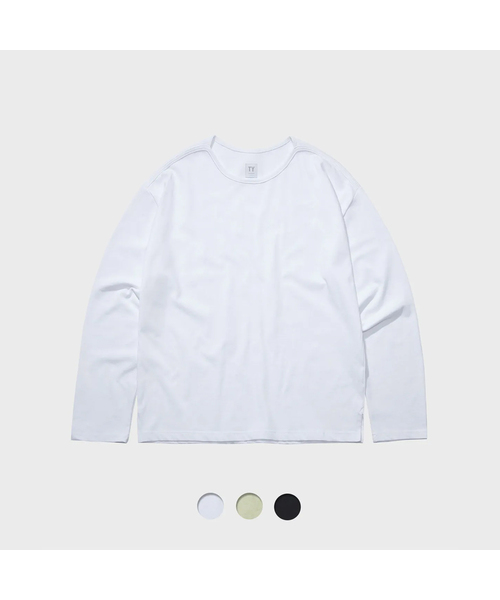 TY(ティワイ)の「スーピマレストロングスリーブボートネックTシャツ, 3COLOR(Tシャツ/カットソー・レディース・ホワイト/ライトカーキ/ブラック・LARGE/MEDIUM)」の1枚目の写真