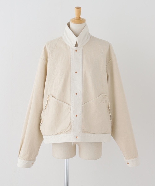 KURO（クロ）の「KURO ARGYLE SASHIKO DENIM JACKET 964242：デニムジャケット（デニムジャケット・レディース・アイボリー・LARGE）」の11枚目の写真
