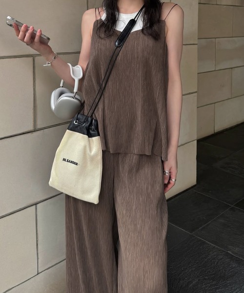 セール】glitter cord flare pleats camisole（キャミソール