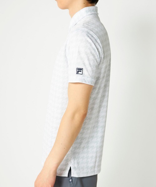 FILA GOLF(フィラゴルフ )の「【FILA GOLF:フィラゴルフ】総柄半袖シャツ 吸汗速乾 UVカット ゴルフ(ポロシャツ・メンズ・カーキ/ネイビー/ホワイト・MEDIUM/LARGE/X-LARGE/XX-LARGE)」の5枚目の写真