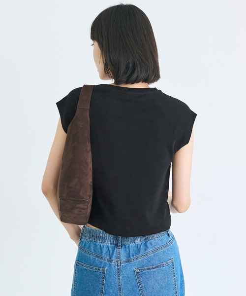 coca(coca)(コカ)の「スムースラグランノースリーブトップス(Tシャツ/カットソー・レディース・ホワイト/ブラック・M/S/L)」の9枚目の写真