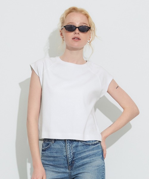 coca(coca)(コカ)の「スムースラグランノースリーブトップス(Tシャツ/カットソー・レディース・ホワイト/ブラック・M/S/L)」の13枚目の写真