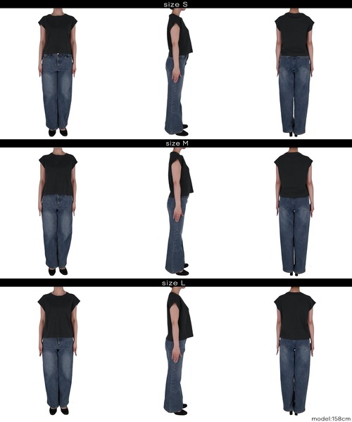 coca(coca)(コカ)の「スムースラグランノースリーブトップス(Tシャツ/カットソー・レディース・ホワイト/ブラック・M/S/L)」の16枚目の写真