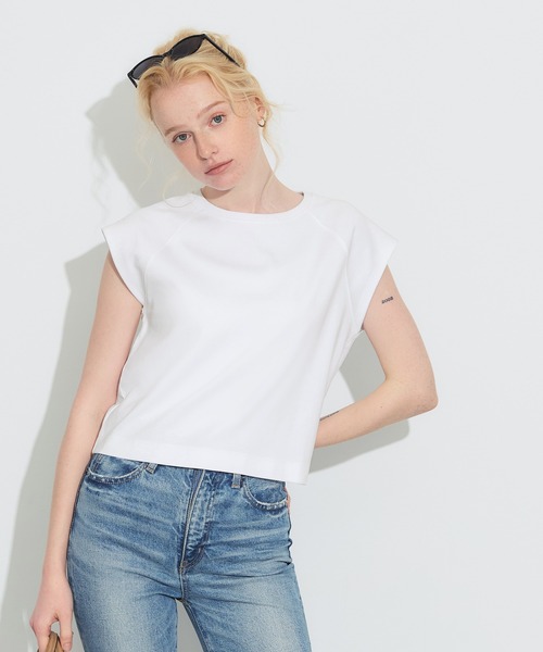 coca(coca)(コカ)の「スムースラグランノースリーブトップス(Tシャツ/カットソー・レディース・ホワイト/ブラック・M/S/L)」の15枚目の写真