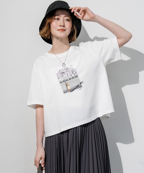 Lauren Rolwing コラボ グラフィックプリント フレア Tシャツ（Tシャツ